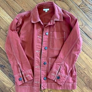 Topshop Tesa Chore Jacket Shacket burnt orange rust size 4-6 small
